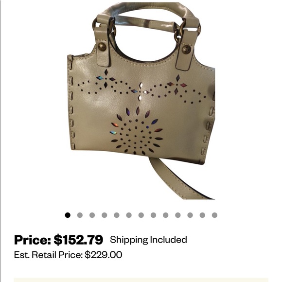 Patricia Nash Laser Cut Chiara Blush Satchel - Picture 16 of 16